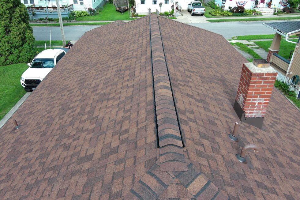 See Actual CertainTeed Burnt Sienna Shingles on a Finished Roof project photo3