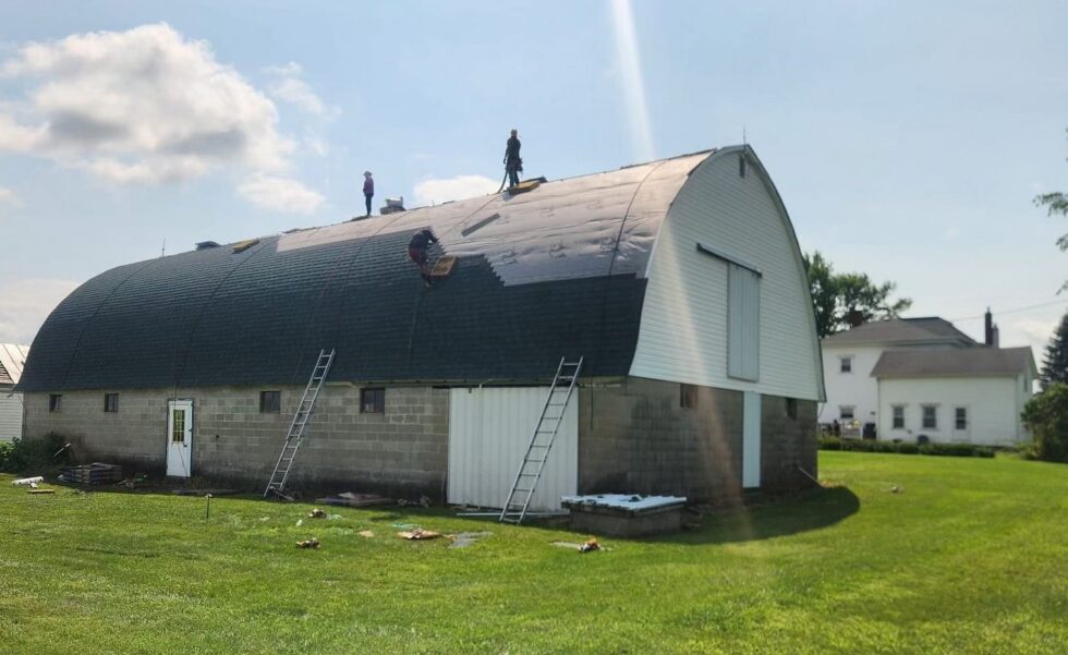 Storm Damaged Round Barn Roof Replaced in Urbana project photo2
